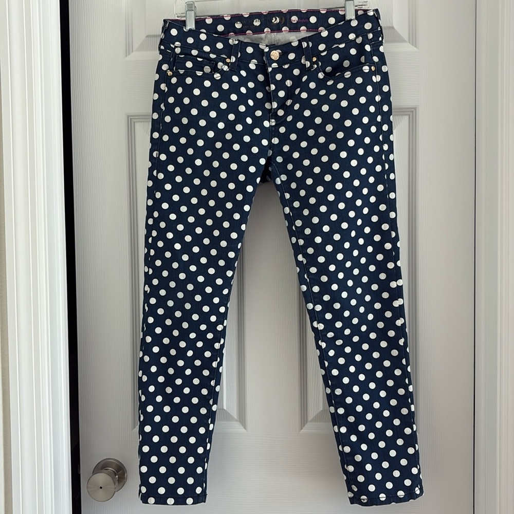 Kate Spade polka dot skinny pants jeans size 29, Broome Street